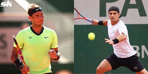 Rafael Nadal and Marcos Giron.