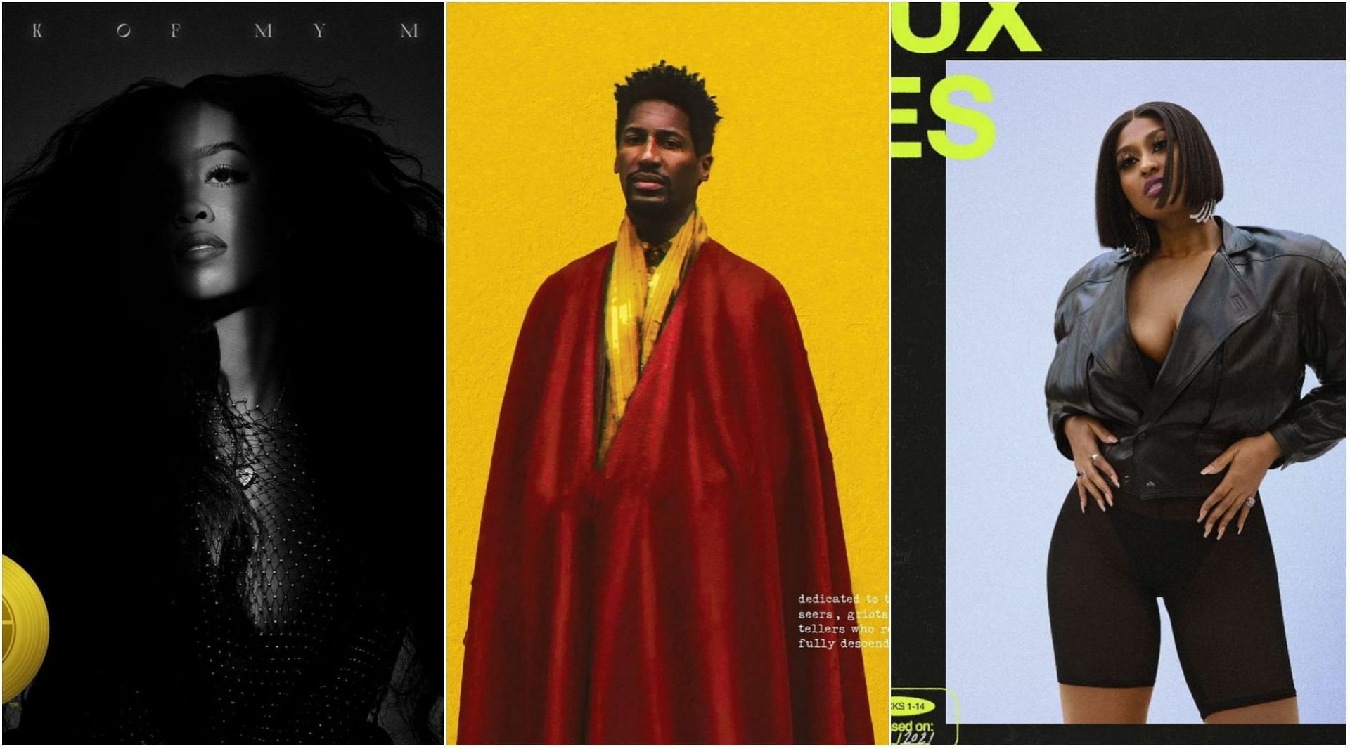 With the 2022 Grammys around the corner, the R&amp;B Album category is a hotly-contested one. (Images via Instagram: @hermusic, @jonbatiste, @jazminesullivan)