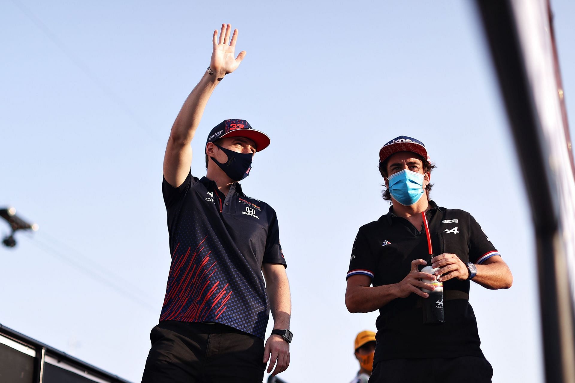 F1 Grand Prix of Qatar - Max Verstappen and Fernando Alonso arrive in Qatar