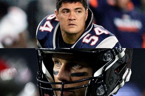 Tedy Bruschi (courtesy of NFL.com) and Tom Brady