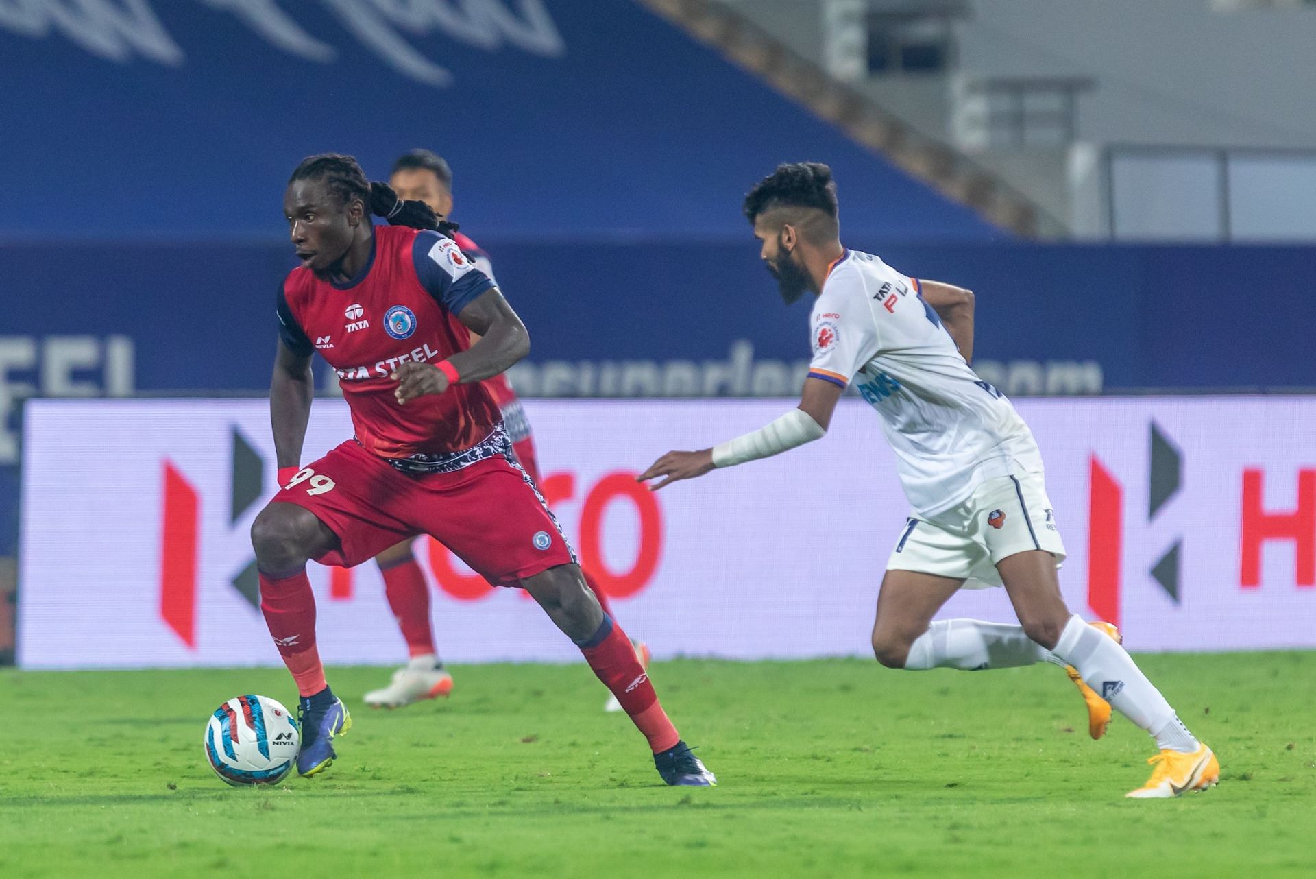 Jamshedpur FC's new signing Daniel Chima scores on his debut (Image Courtesy: ISL)