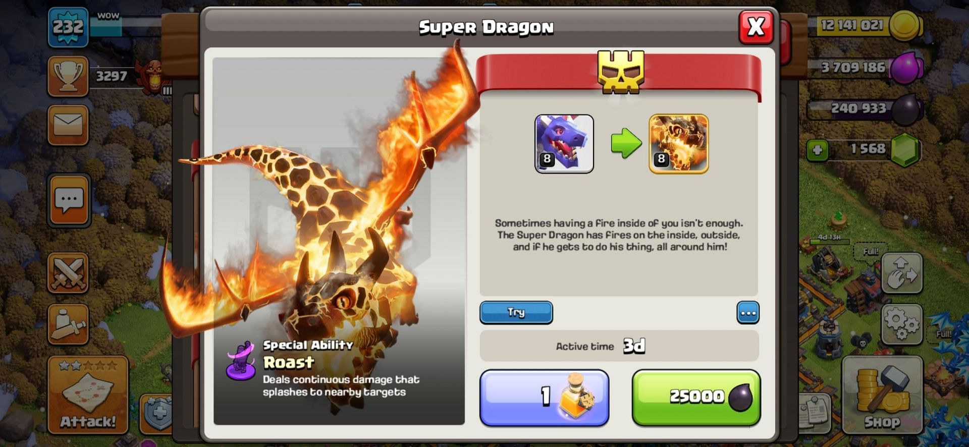 dragons clash of clans