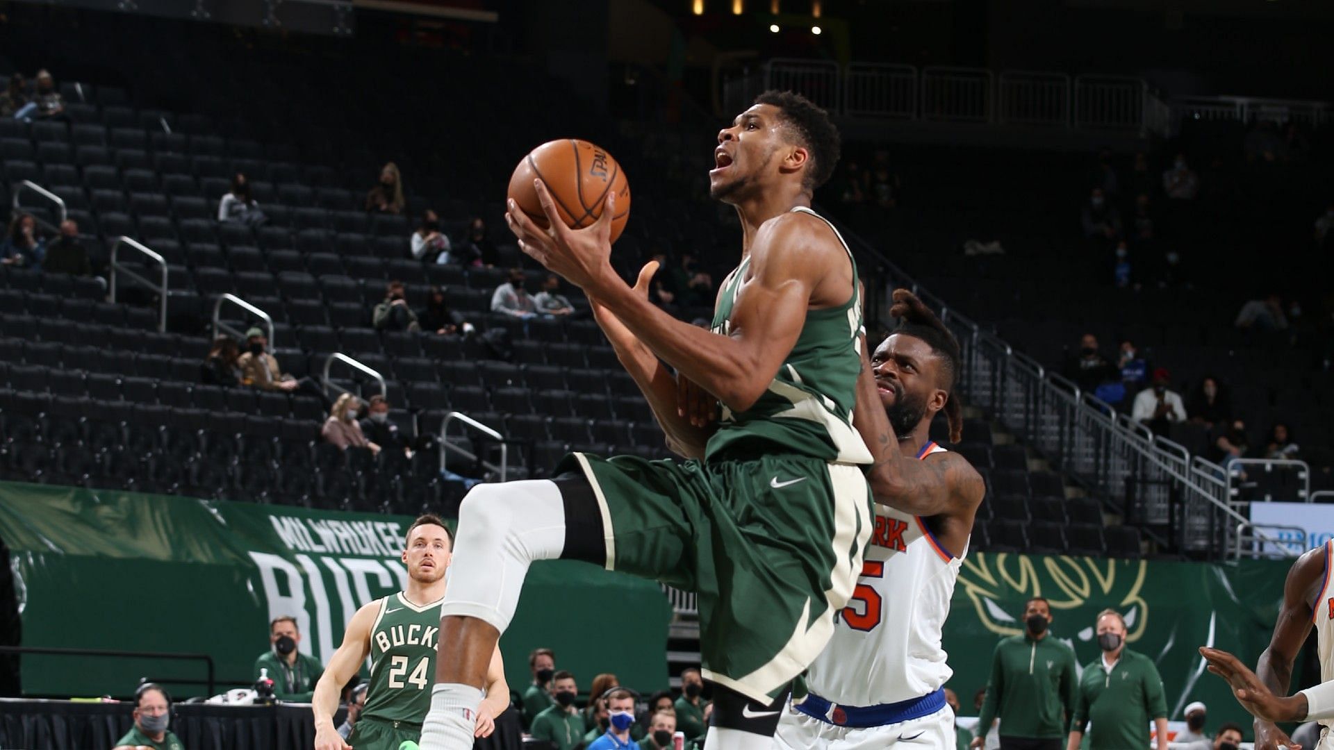 The host and defending champion Milwaukee Bucks are looking to clinch the season series 3-1 against the New York Knicks on Friday. [Photo: NBA.com]