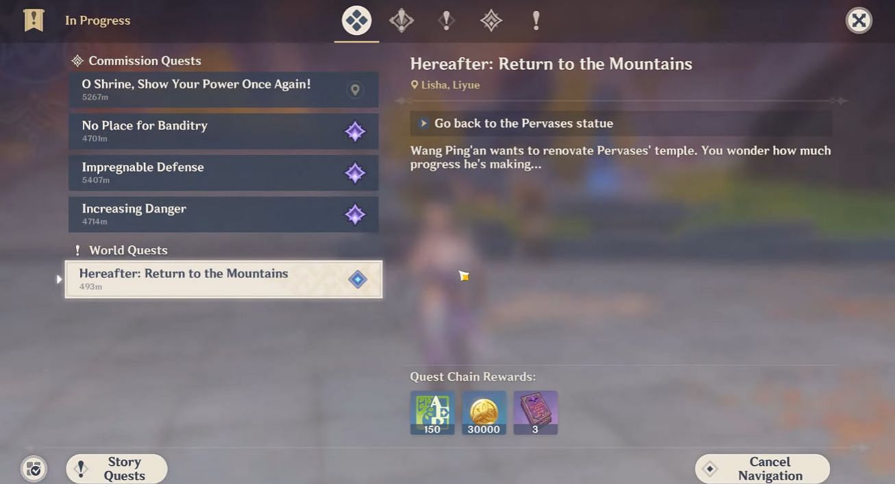 The last quest, &#039;Hereafter: Return to the Mountains&#039; (Image via WoW Quest, YouTube)