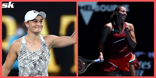 Ashleigh Barty and Madison Keys at the 2022 Australian Open.