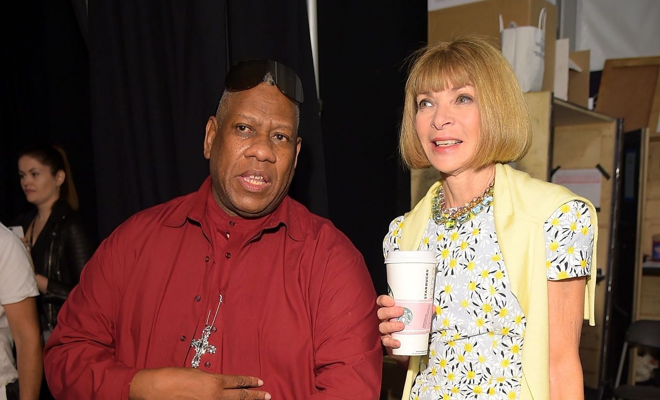 Andre Leon Talley and Anna Wintour met at Vogue in 1983 (Image via Michael Loccisano/Getty Images