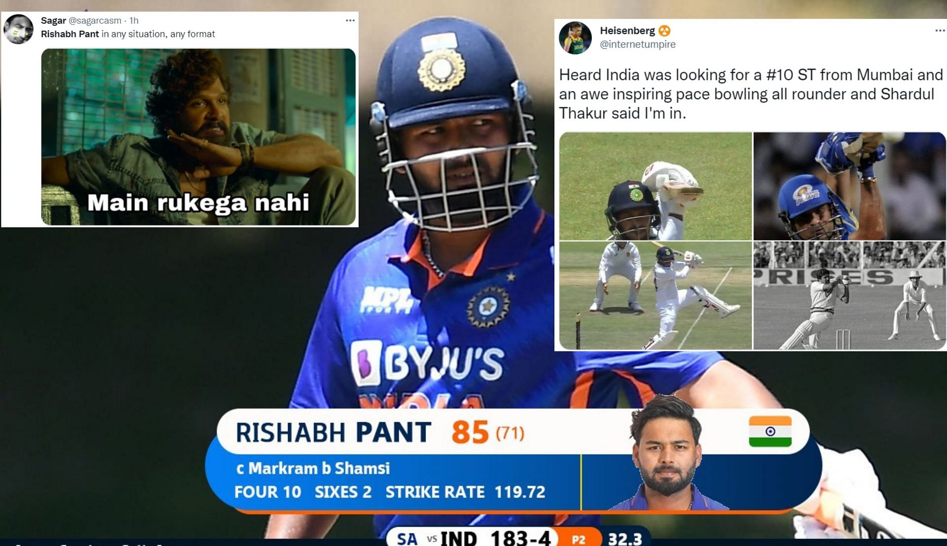 Fans hail Rishabh Pant as he hits career-best 85 in 2nd ODI vs South Africa