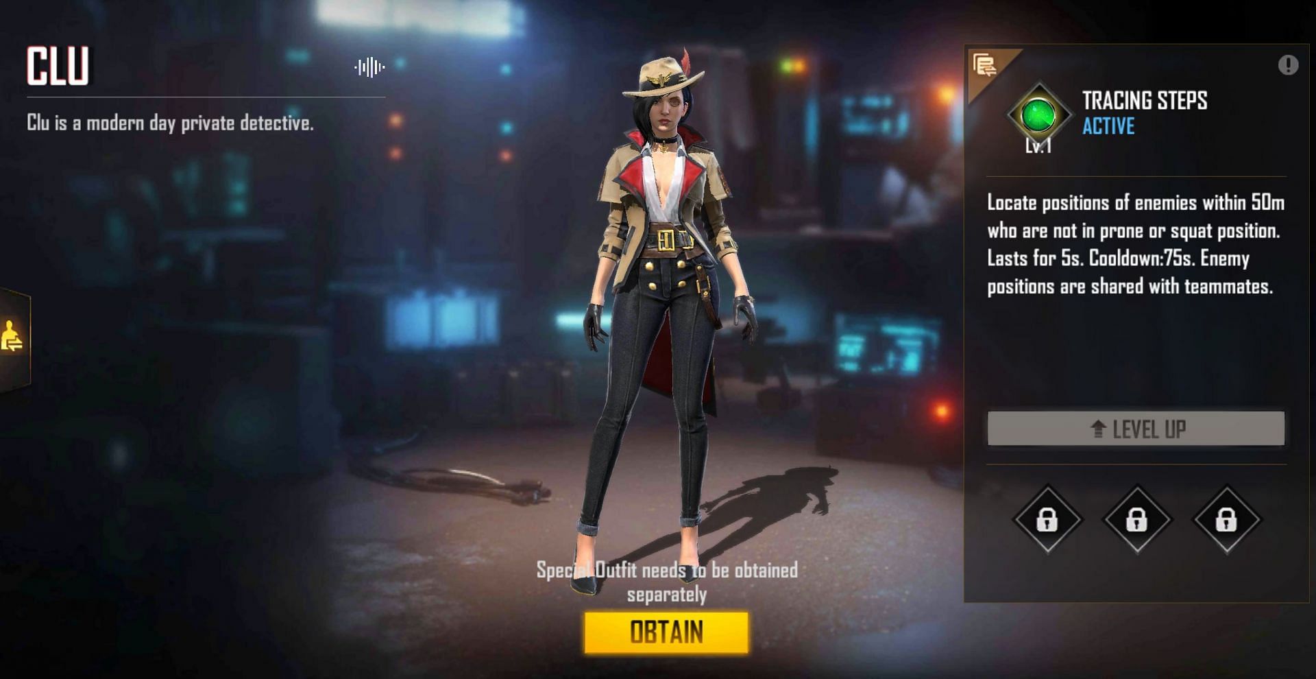 Clu can assist players in finding the location of opponents (Image via Free Fire)
