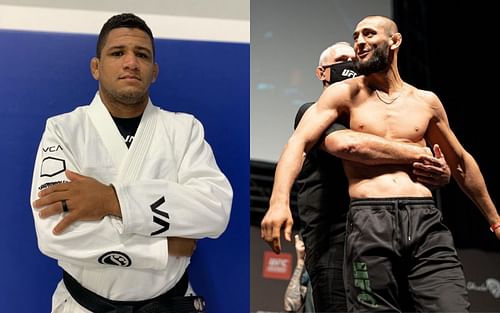 Gilbert Burns (L) Khamzat Chimaev (R) [Image credits: @gilbert_burns, @khamzat_chimaev on Instagram]