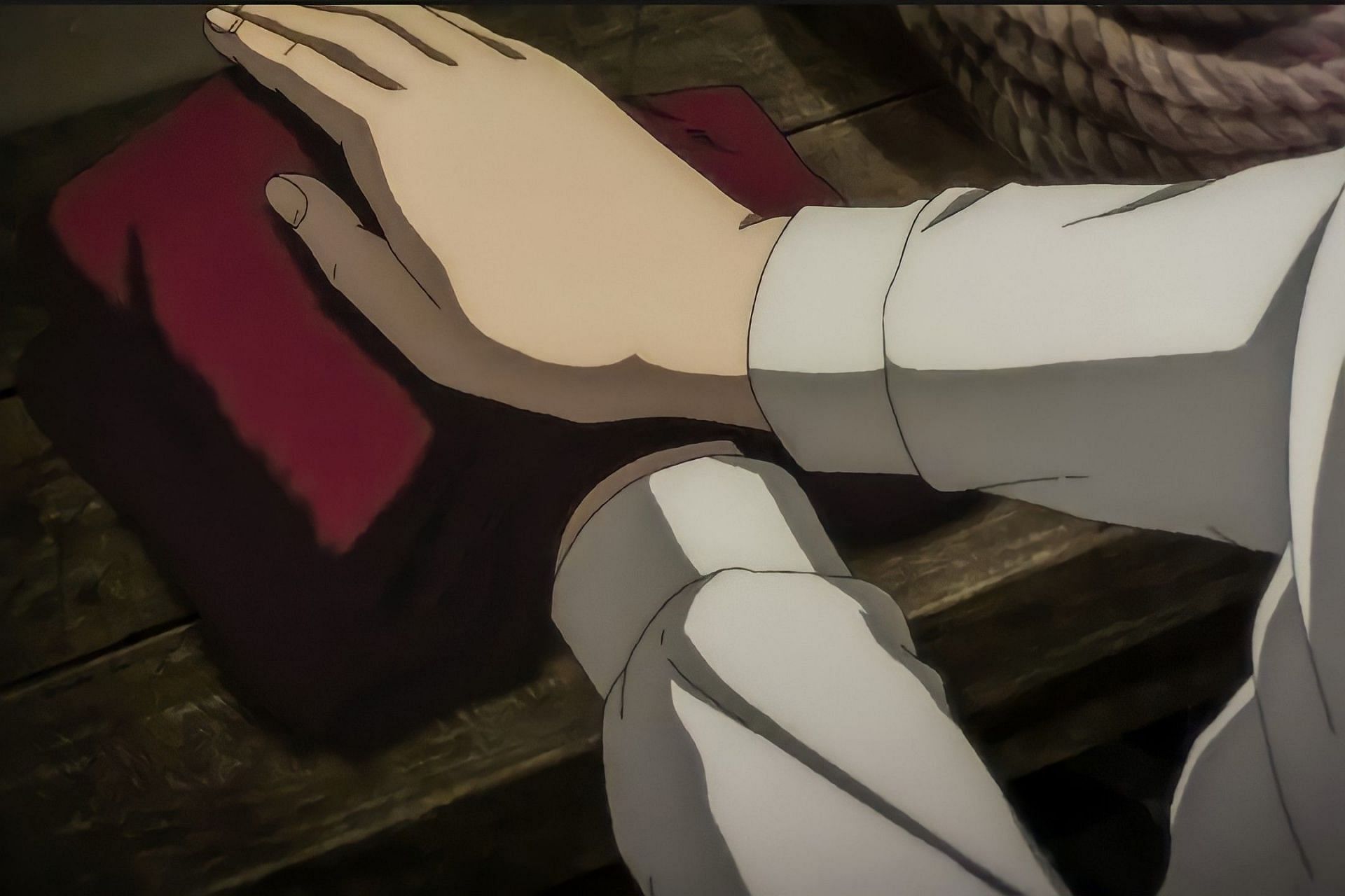 Mikasa leaving her scarf behind in Attack on Titan Season 4 Part 2 Episode 2 (Image via MAPPA)