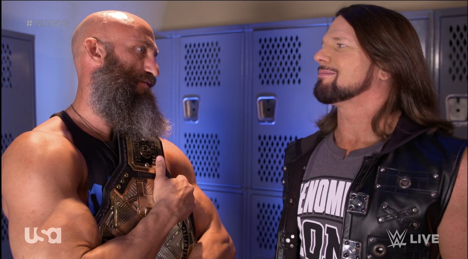 Tommaso Ciampa and AJ Styles were at NXT New Year&#039;s Evil.