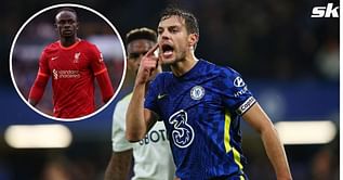 “It’s a clear red” – Chelsea captain Azpilicueta reacts furiously to Sadio Mane’s elbow on him during Liverpool draw