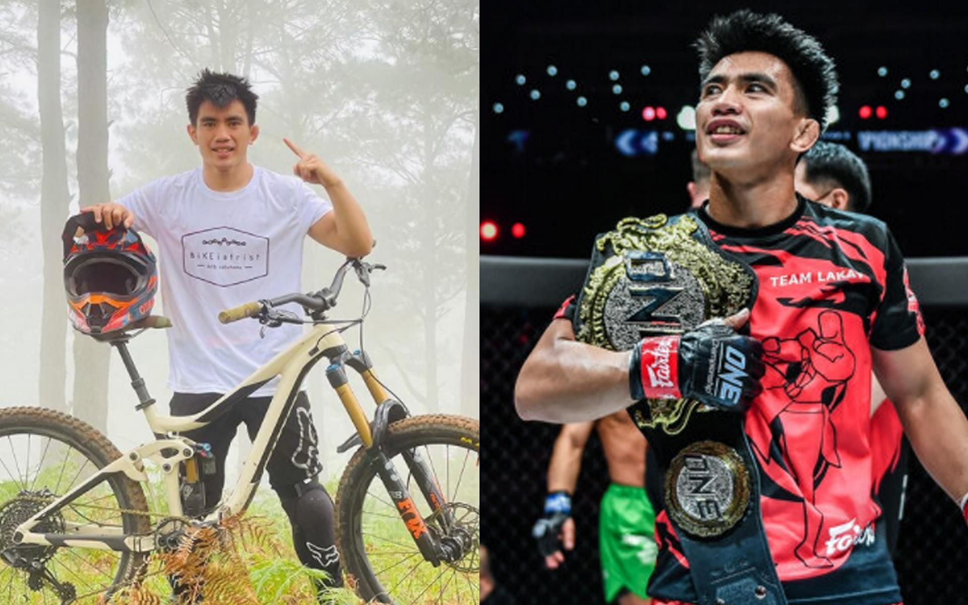 Joshua Pacio&#039;s love for biking started during the pandemic. | [Photos: Instagram/ONE Championship]
