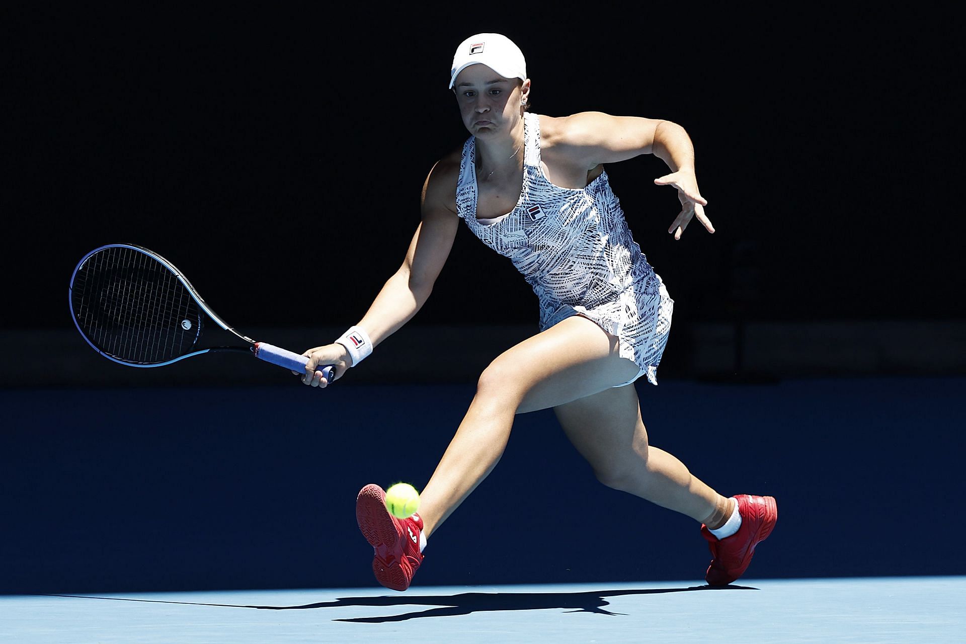 Ashleigh Barty in action at 2022 Australian Open