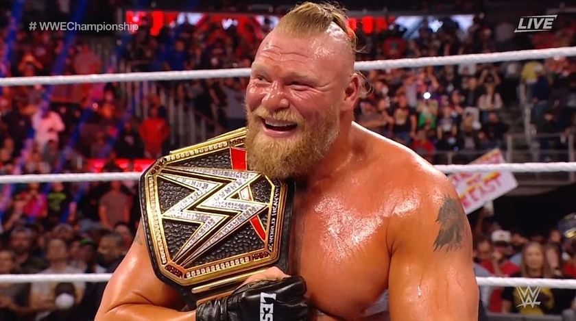 WWE News: Brock Lesnar survives early onslaught to win WWE Championship ...