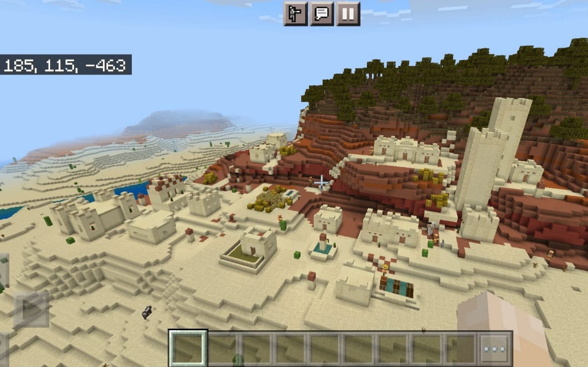 Village in the desert (Image via Minecraft)