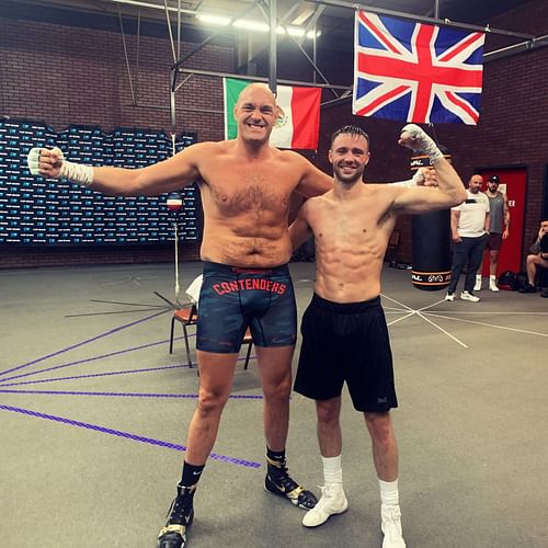 Josh Taylor training with Tyson Fury via Josh Taylor Instagram