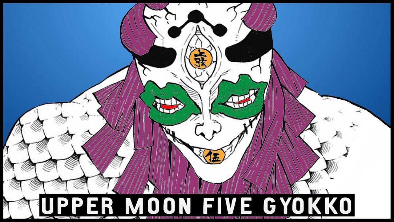 Upper Moon Five Gyokko as seen in the Demon Slayer manga. (Image via YouTube)