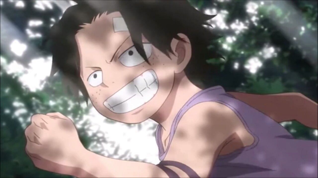 Portgas D. Ace seen as a child in the One Piece anime (Image via Toei Animation)
