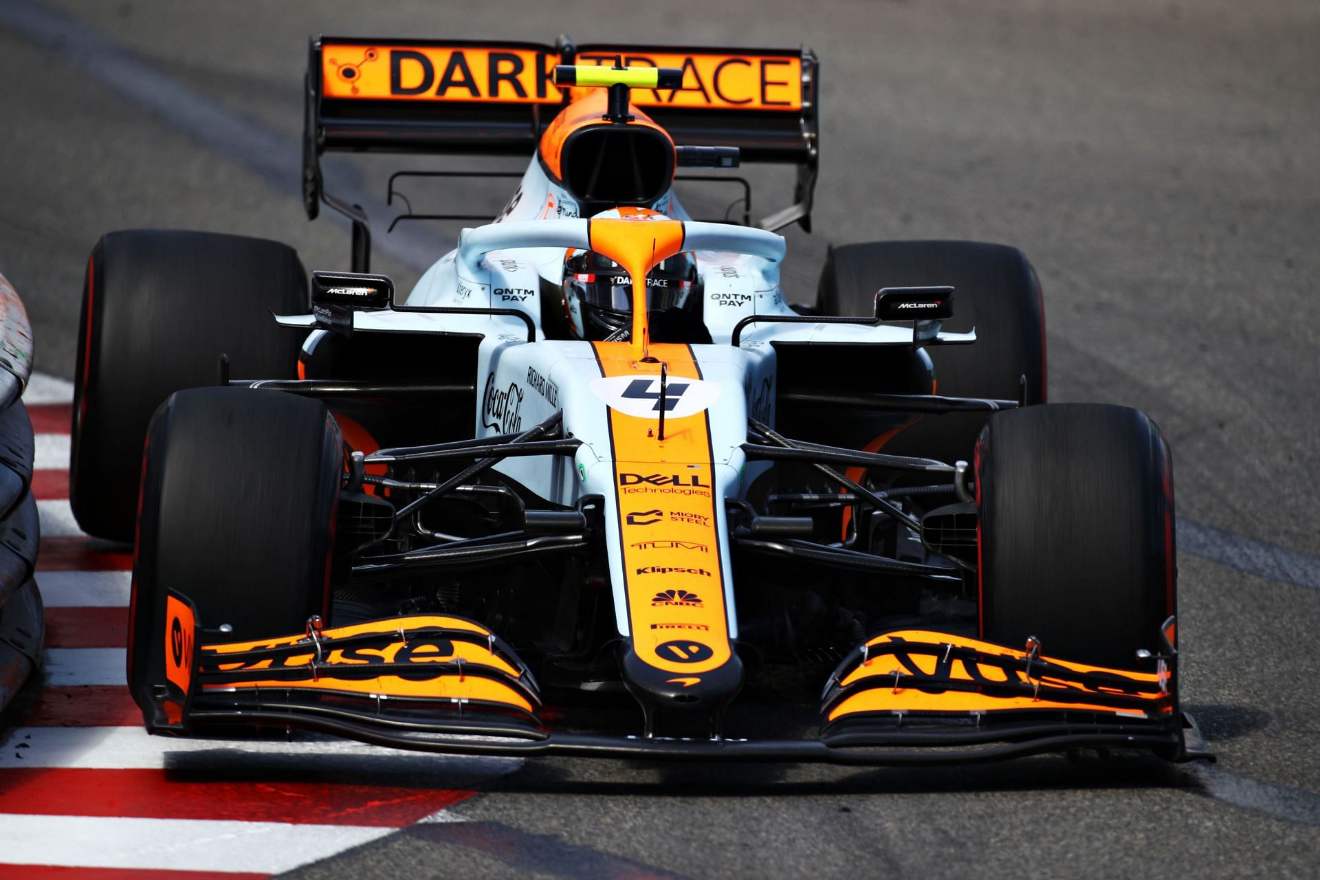 F1 Grand Prix of Monaco - Lando Norris takes a right-hander in Monaco