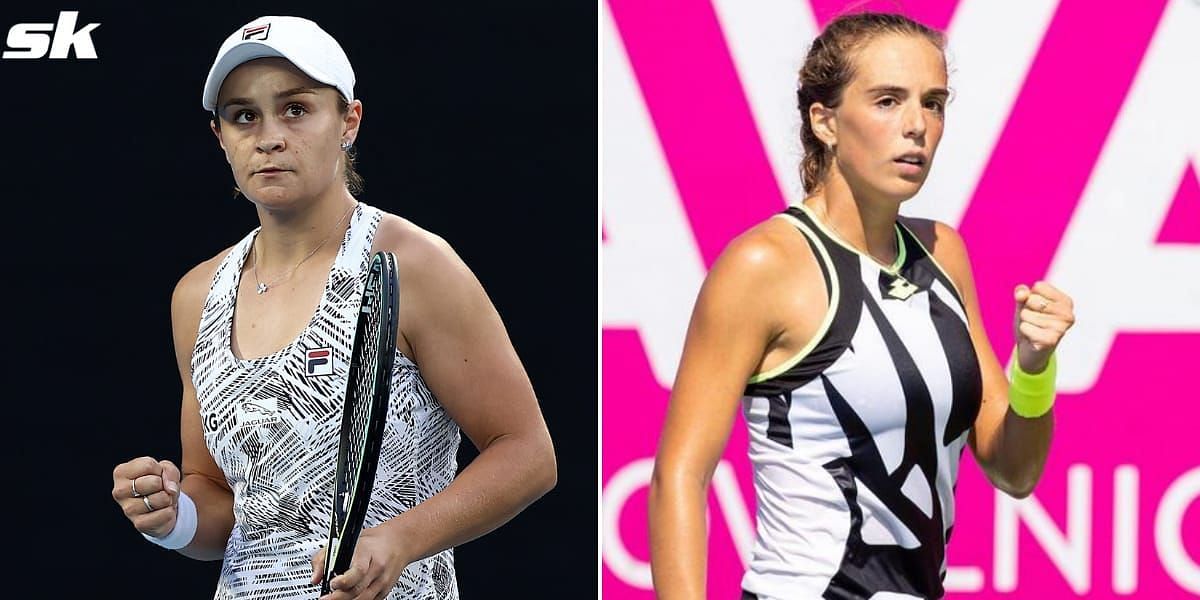 Ashleigh Barty (L) &amp; Lucia Bronzetti