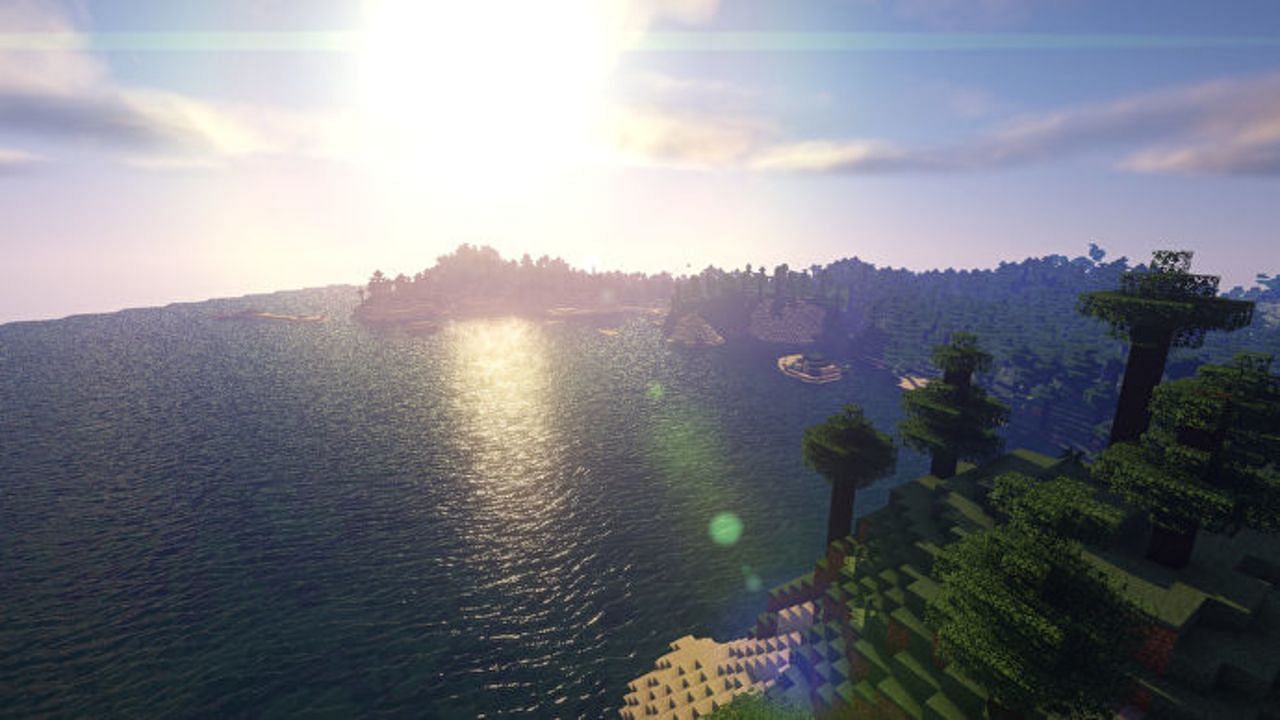 Beyond Belief&#039;s reworking of water is among the best from any shader pack (Image via Mojang)