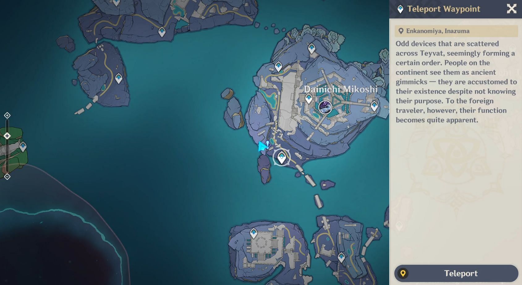 Location of the quest on the map (Image via Genshin Impact)