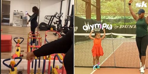 Serena Williams took to Instagram to showcase daughter Olympia's new fitness equipment