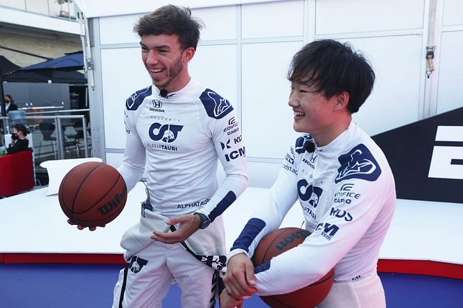 Watch: Pierre Gasly and Yuki Tsunoda's hilarious 'chopstick battle'