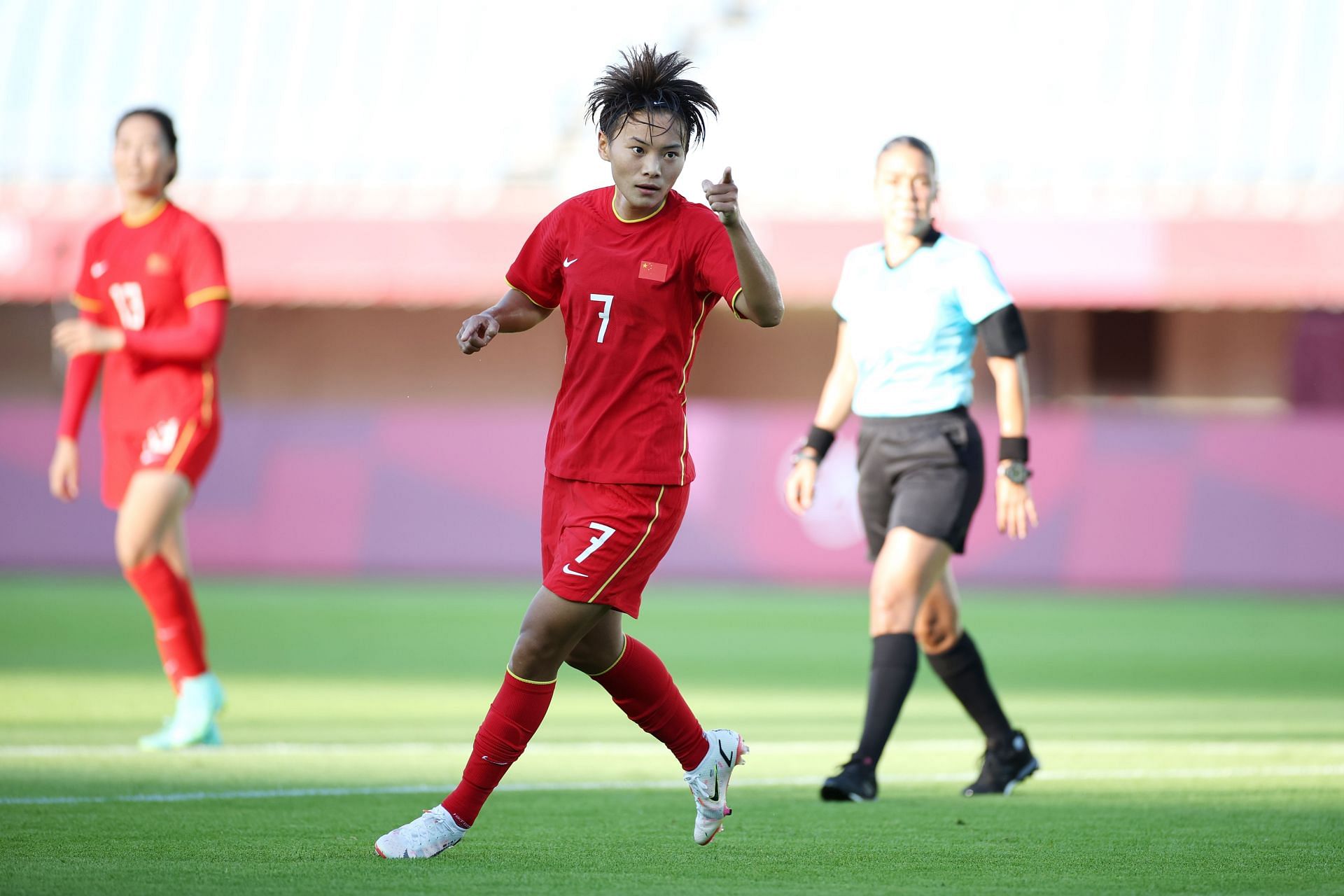 Wang Shuang in action for China