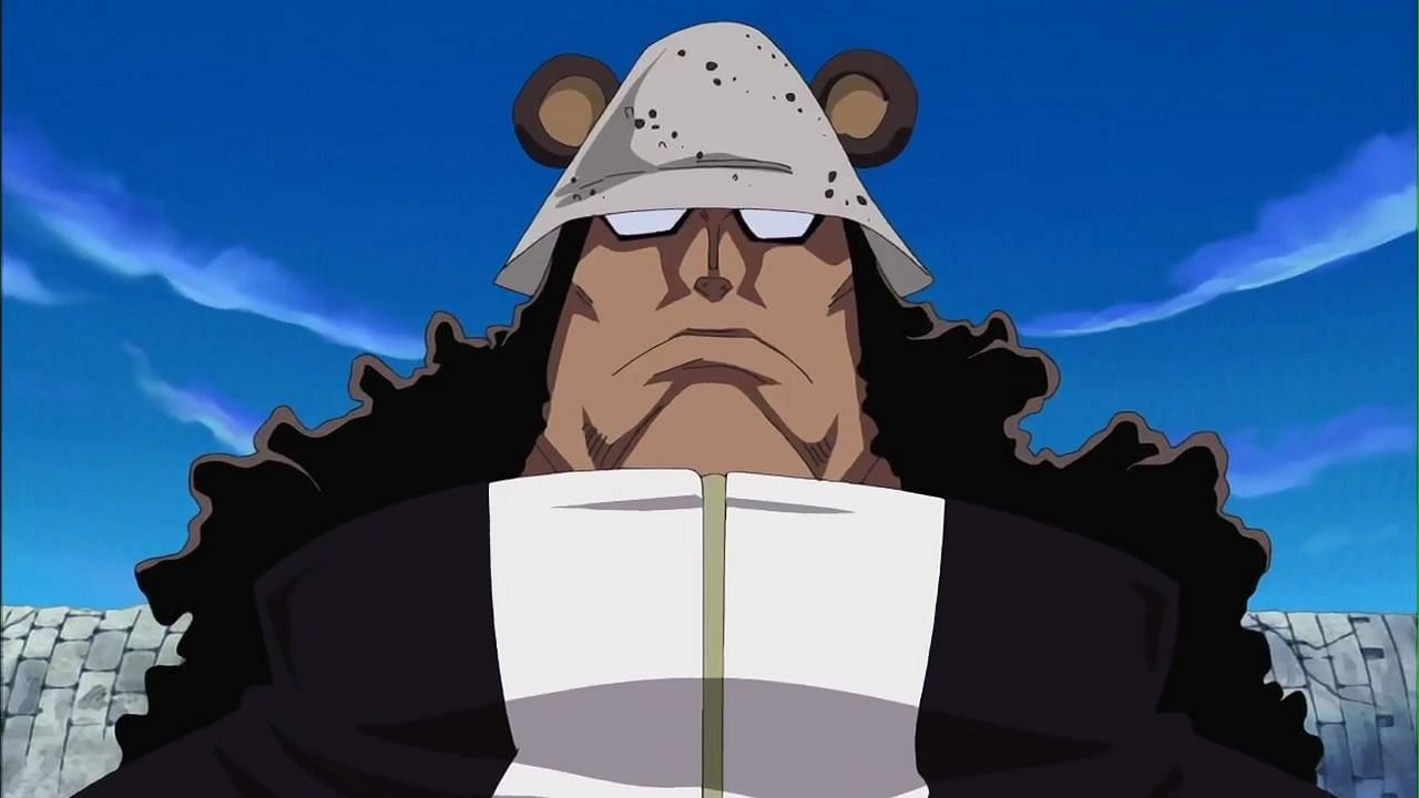 Bartholomew Kuma as seen during the One Piece anime&#039;s Thriller Bark arc (Image via Toei Animation)