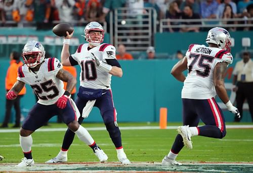 Mac jones at New England v Miami