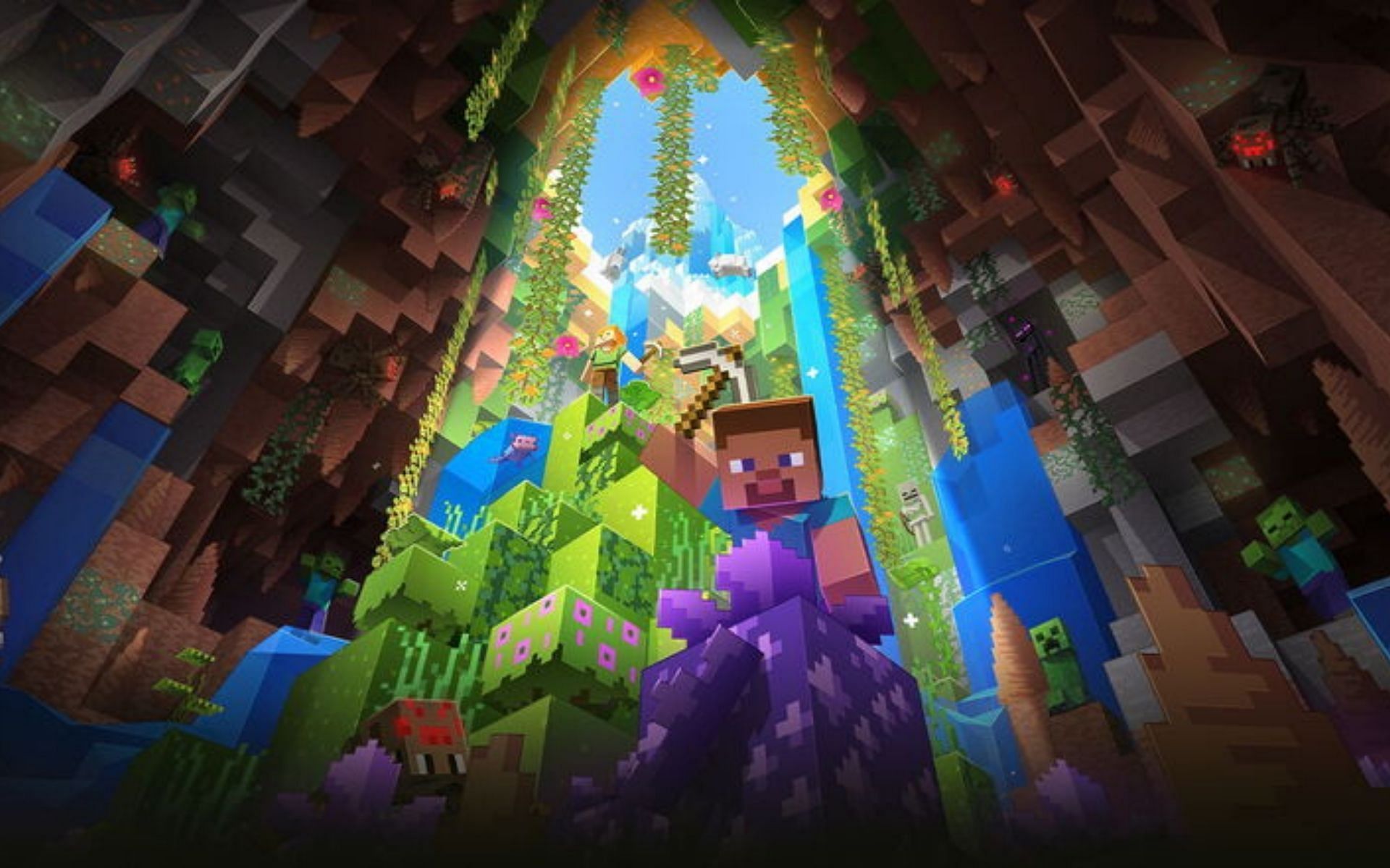 Caves and Cliffs Artwork (الصورة من Minecraft Fandom)