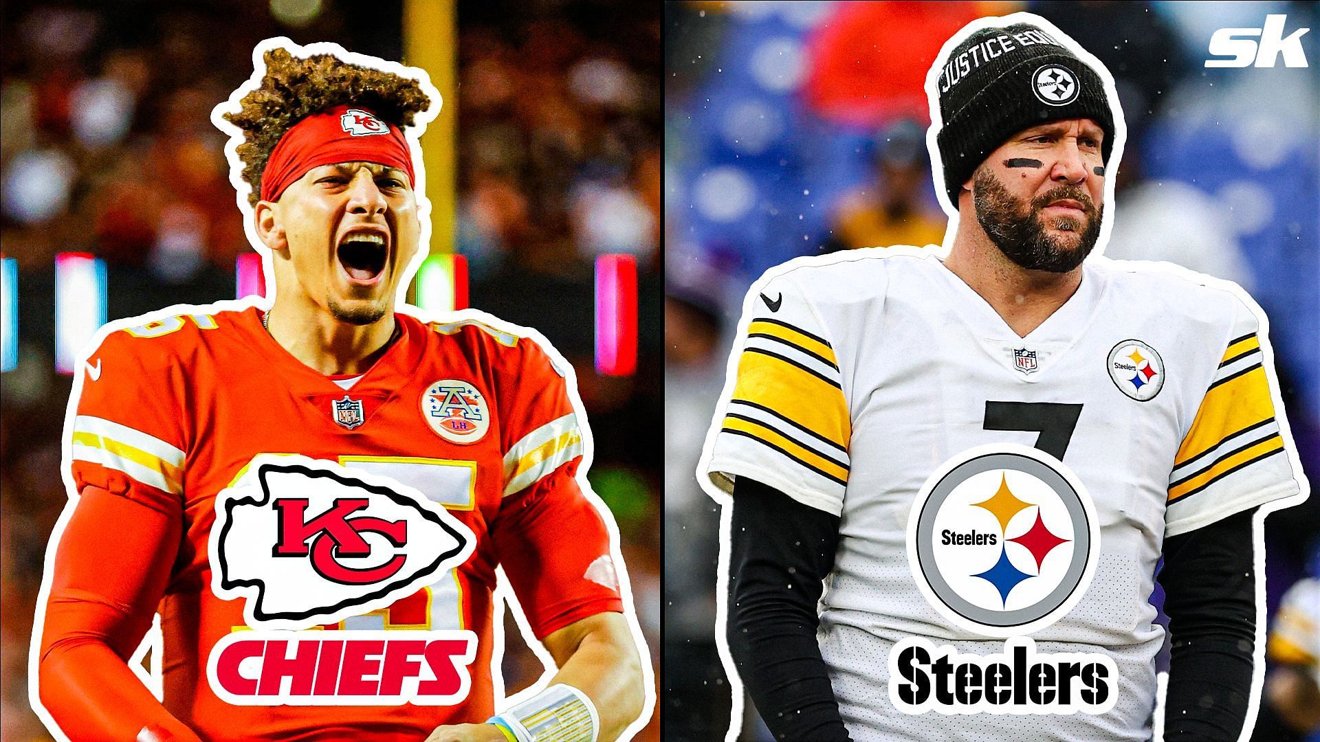 Chiefs Patrick Mahomes and Steelers Ben Roethlisberger