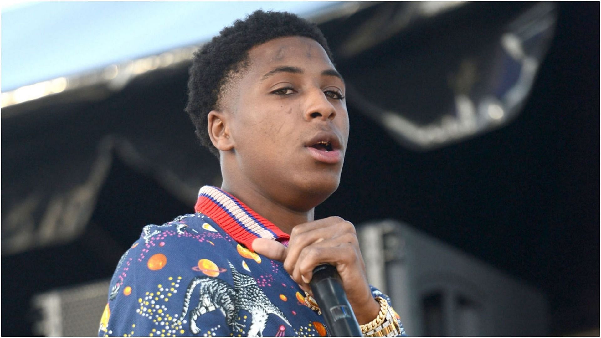 NBA YoungBoy made an allegation against Yaya Mayweather in his new song&#039;s lyrics (Image via Scott Dudelson/Getty Images)