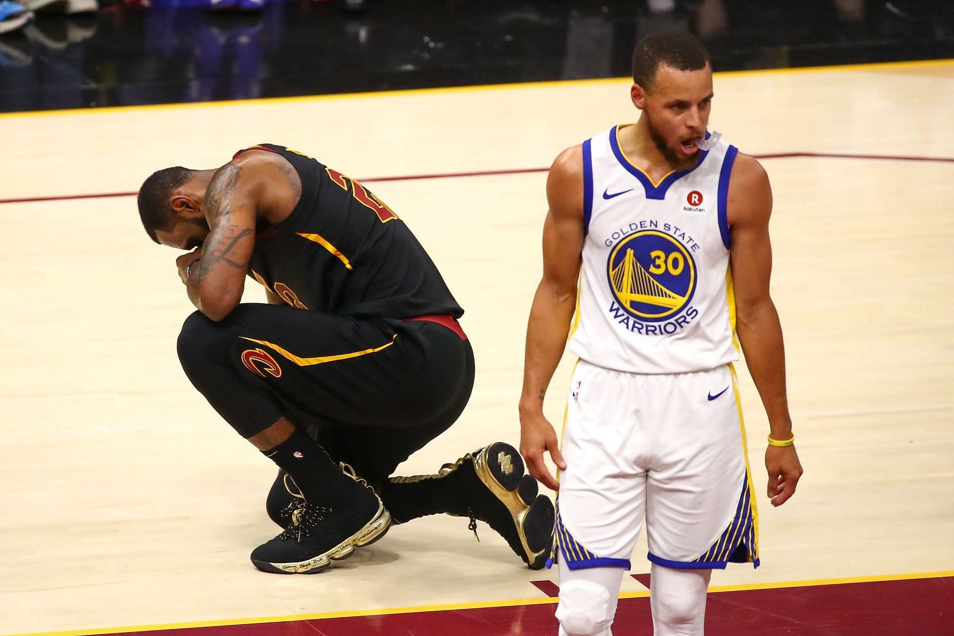 LeBron James and Steph Curry in the 2018 NBA Finals.