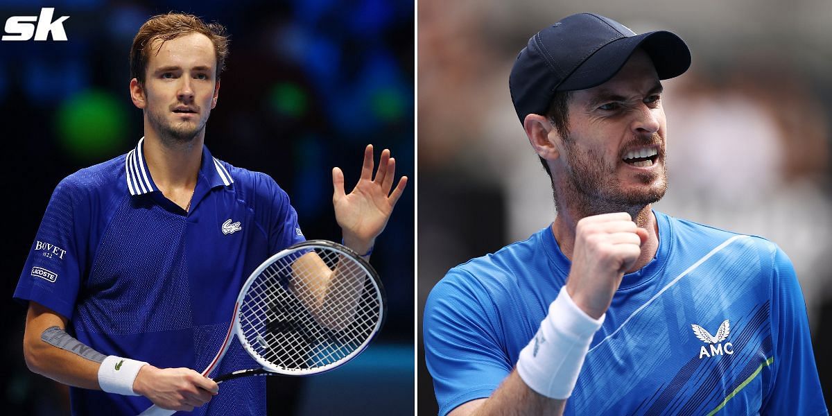Daniil Medvedev and Andy Murray at the 2022 Australian Open.