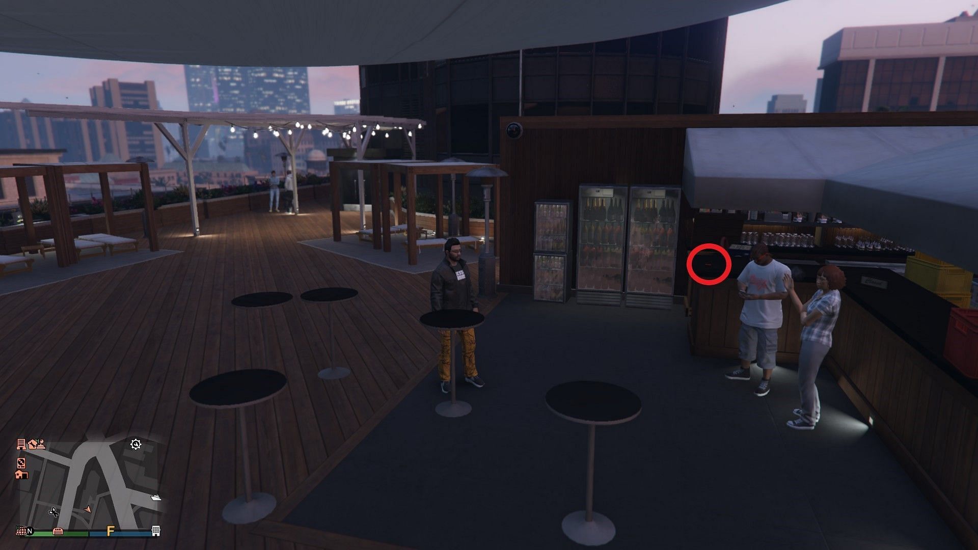 This location is the rooftop bar at Record A Studios (Image via GTAWeb.eu)