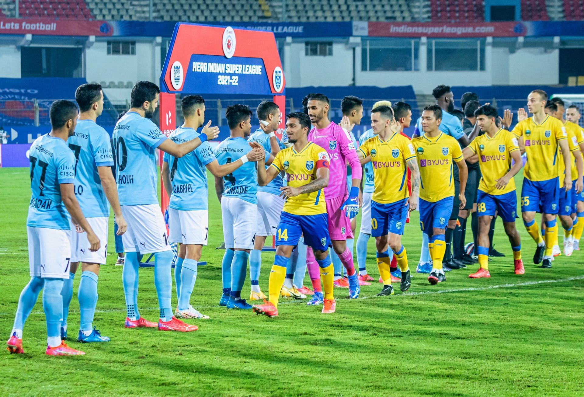 Kerala Blasters will take on Bengaluru FC in tonight&#039;s contest (Pic- KBFC Twitter)