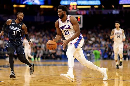 Philadelphia 76ers center Joel Embiid scored 50 points in 27 minutes vs. the Orlando Magic on Wednesday night.