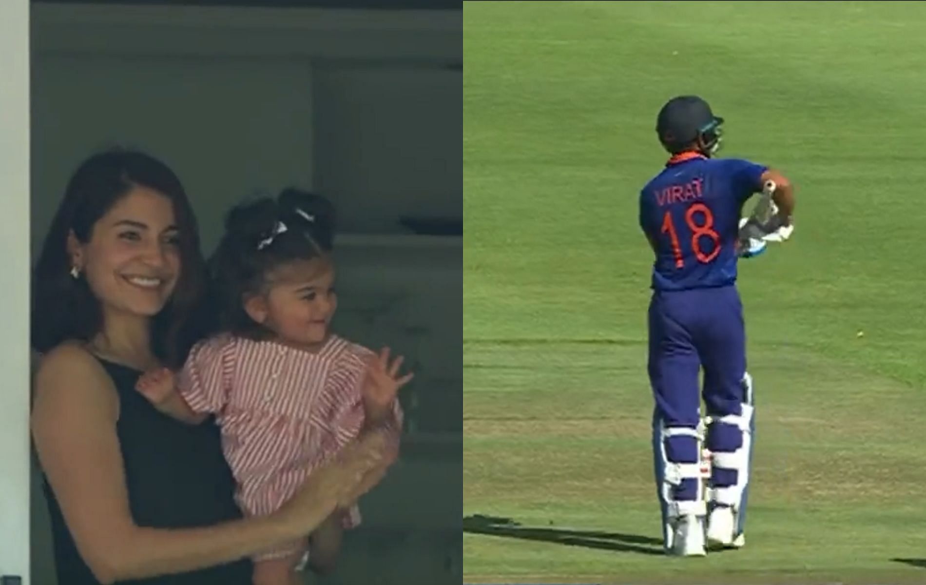 Virat Kohli scored a half-century as Anushka Sharma and Vamika cheered from the stands.