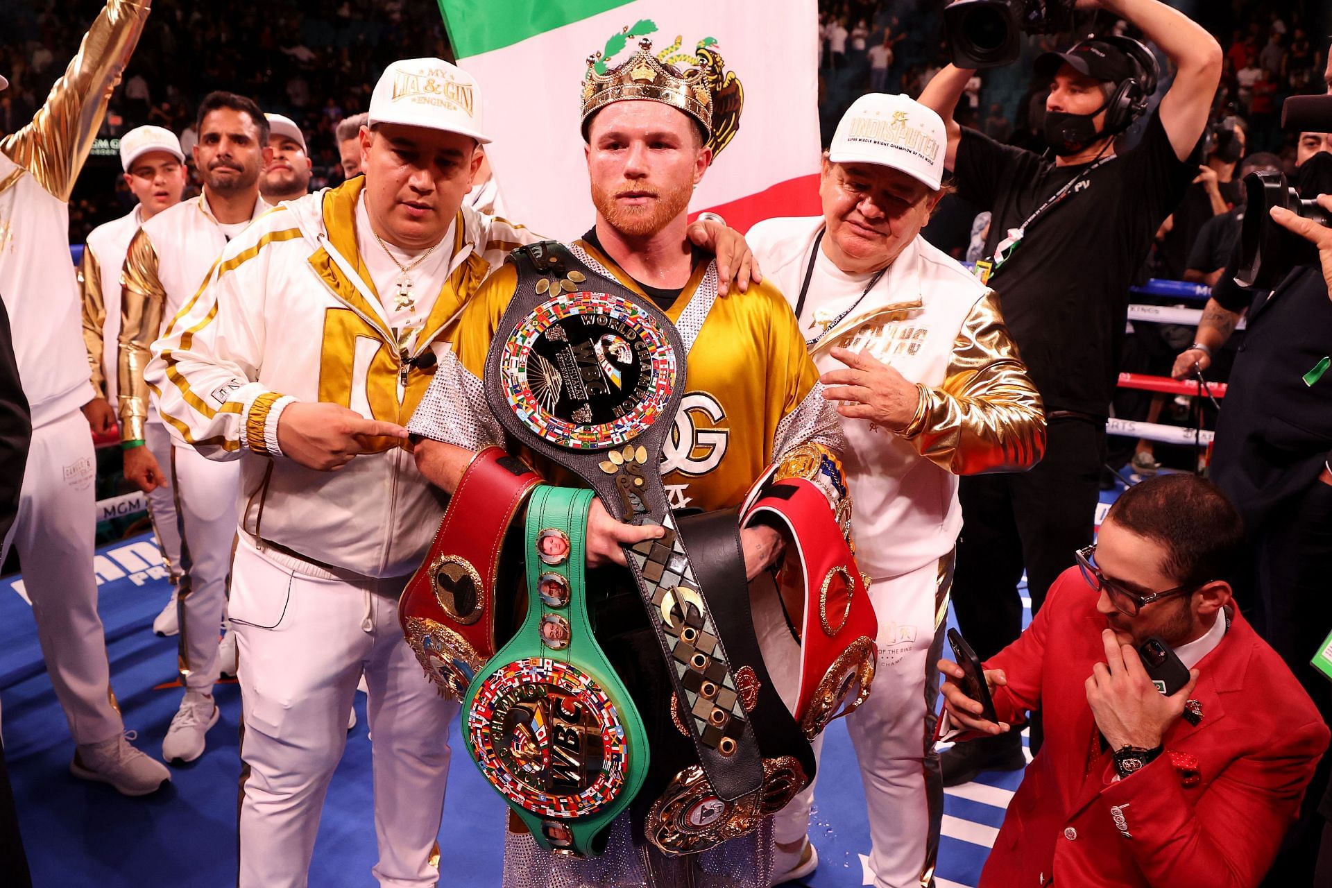 Canelo Alvarez after his win over Caleb Plant