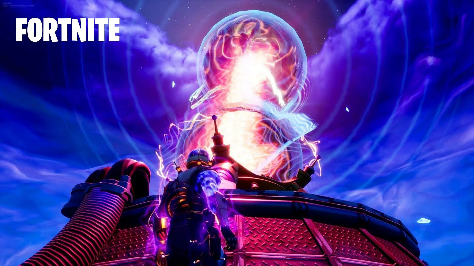 Does the weather update in Chapter 3 have anything to do with Midas&#039; machine? (Image via Epic Games/Fortnite)