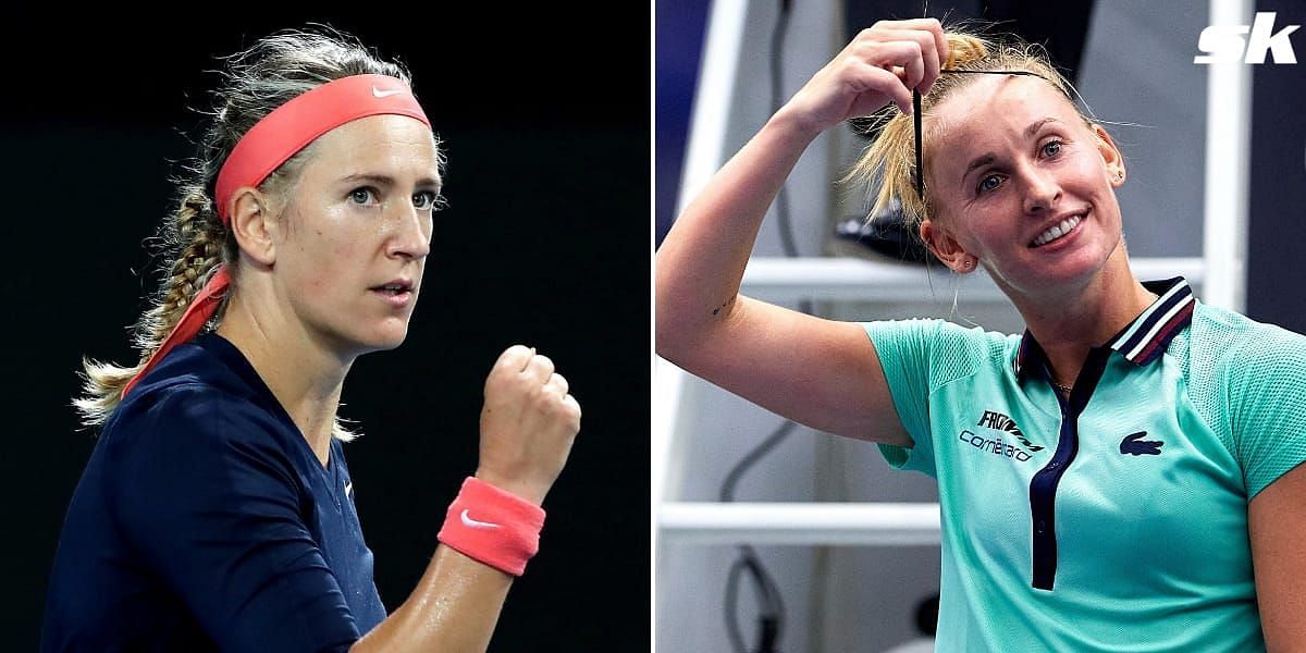 Victoria Azarenka (L) &amp; Jil Teichmann