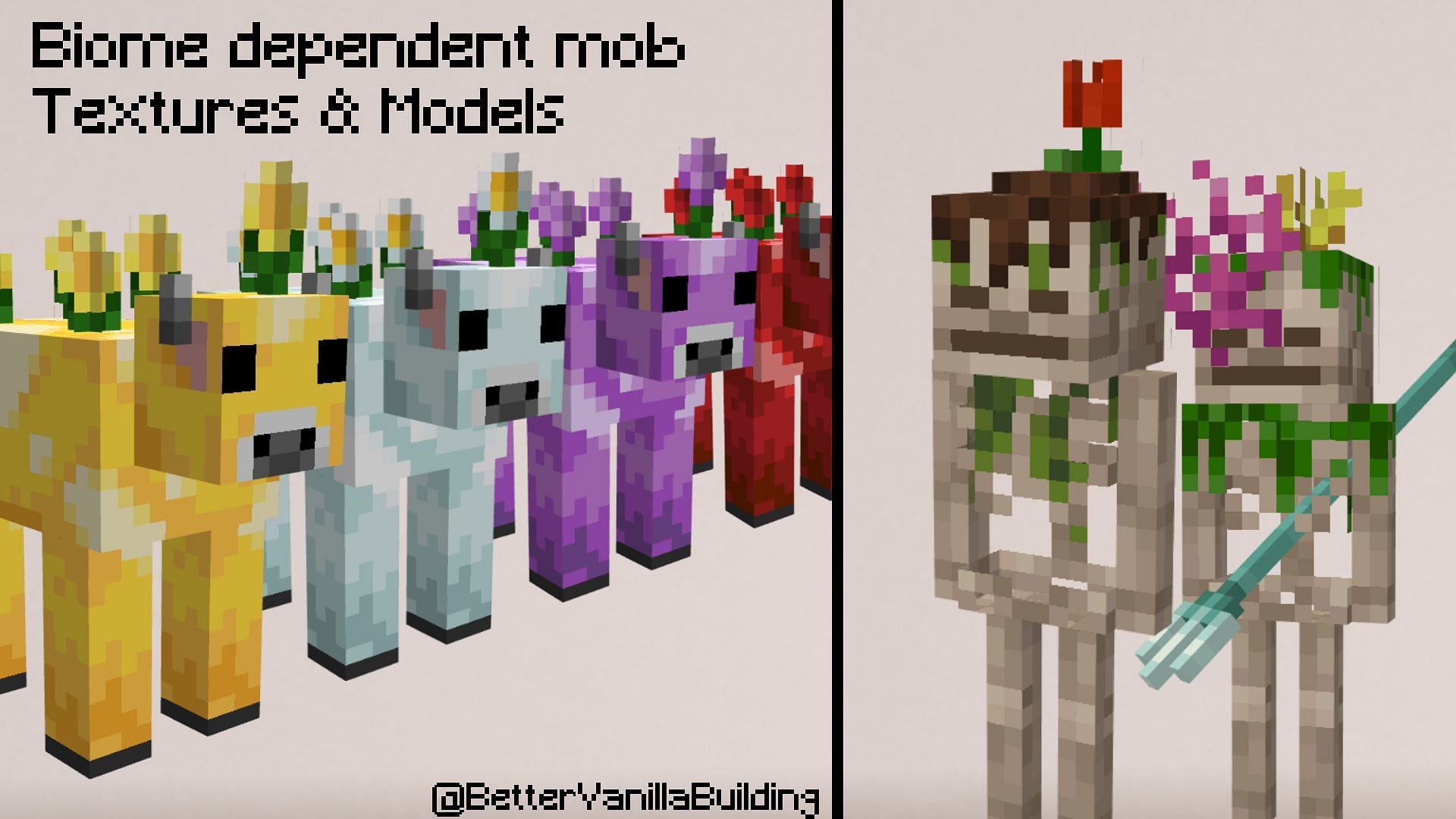 Biome-specific mobs are the tip of the iceberg for Better Vanilla Building (Image via Mojang)