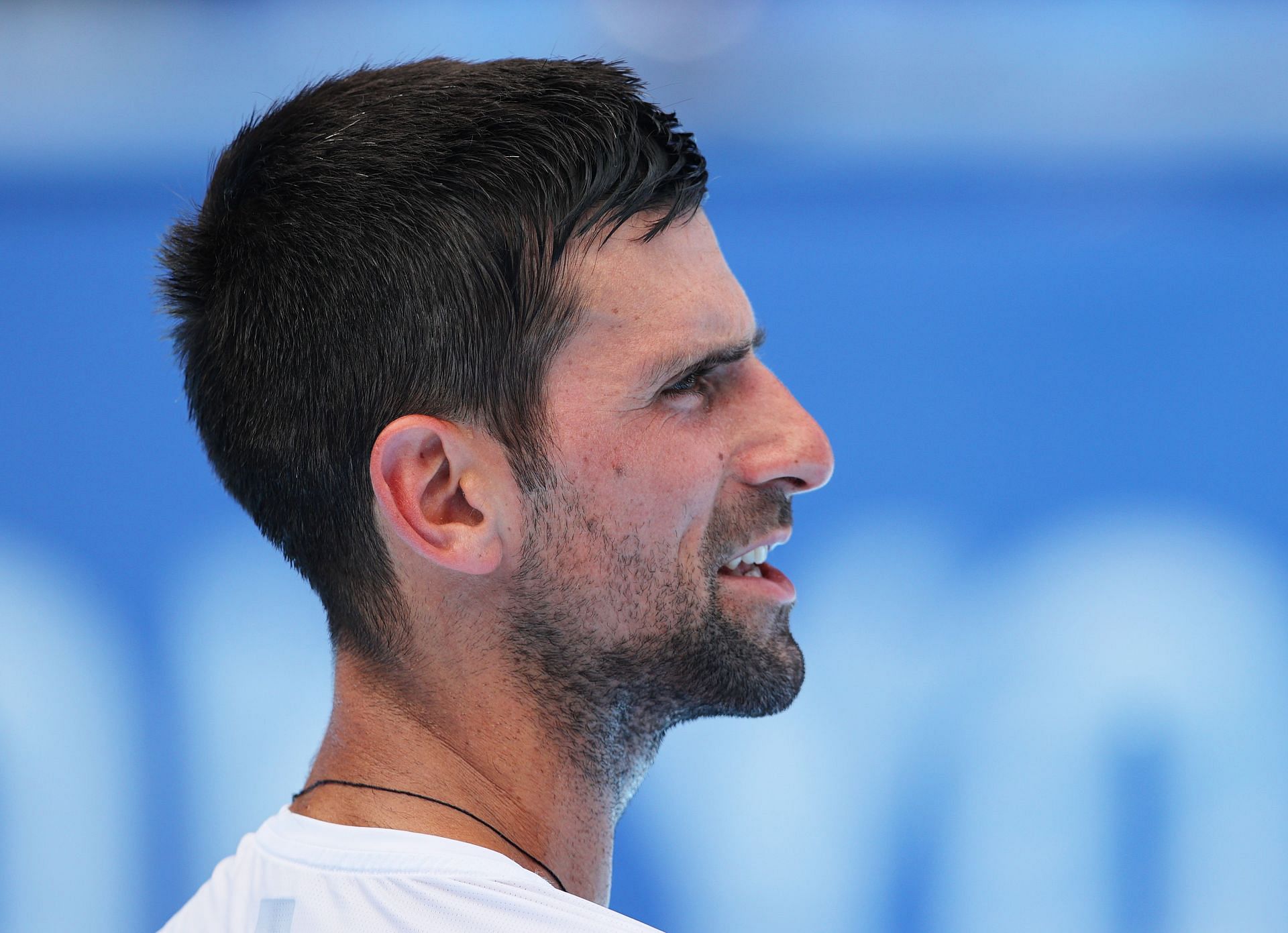 Djokovic was escorted by the police amid violence from protesters in Melbourne
