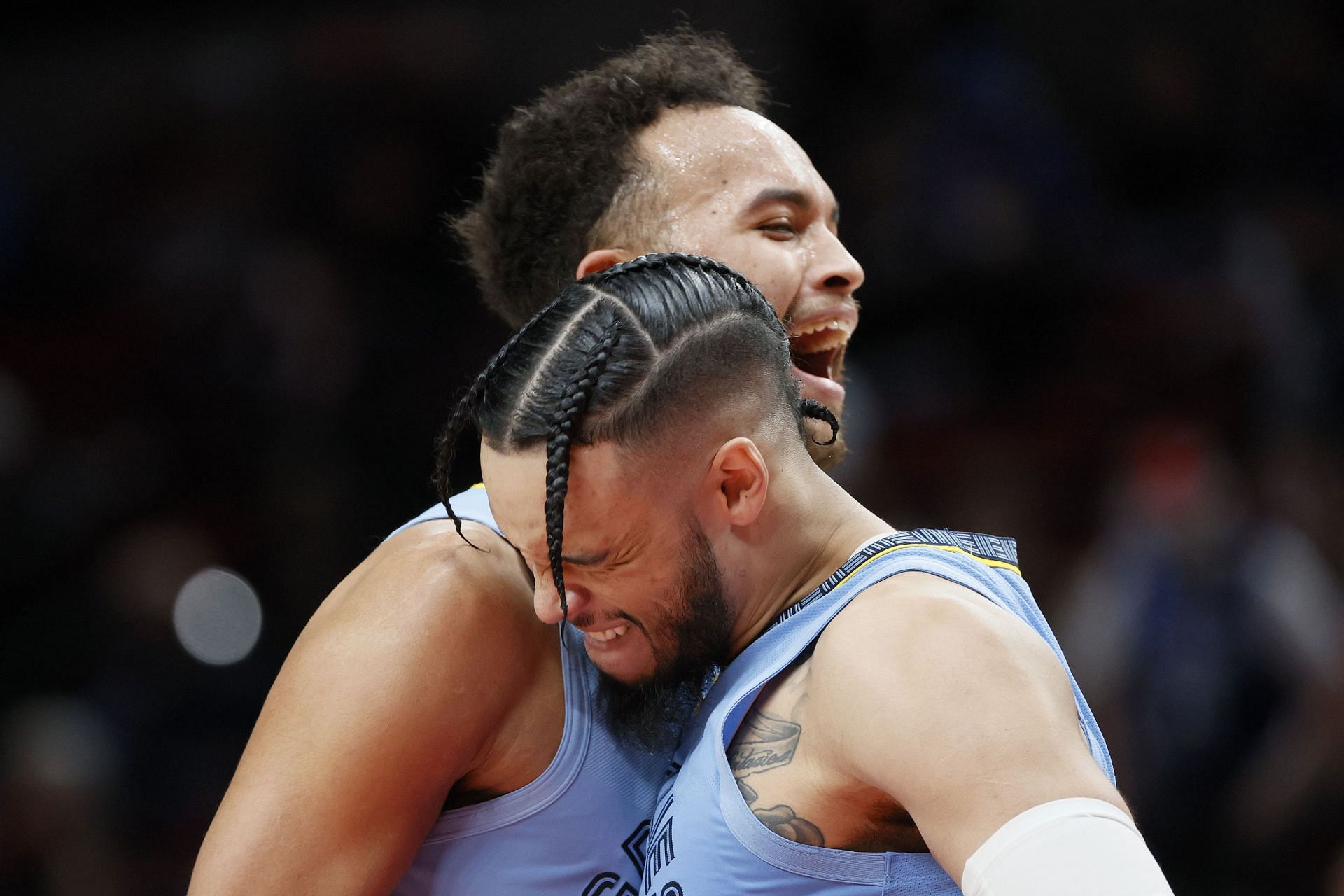 Kyle Anderson and Dillon Brooks of the Memphis Grizzlies.