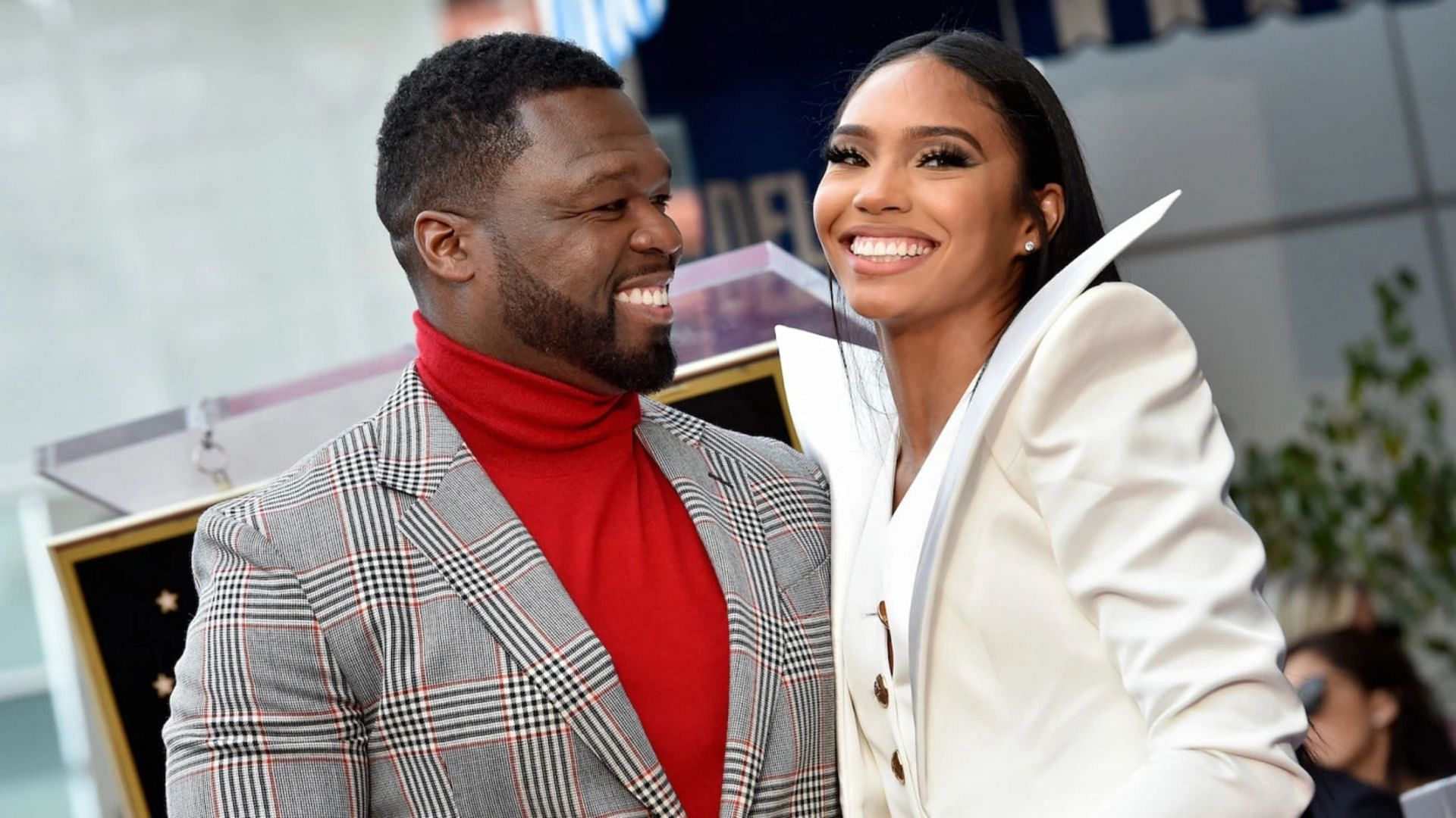 50 Cent with Jamira Haines (Image via Axelle/Bauer-Griffin/FilmMagic/Getty Images)