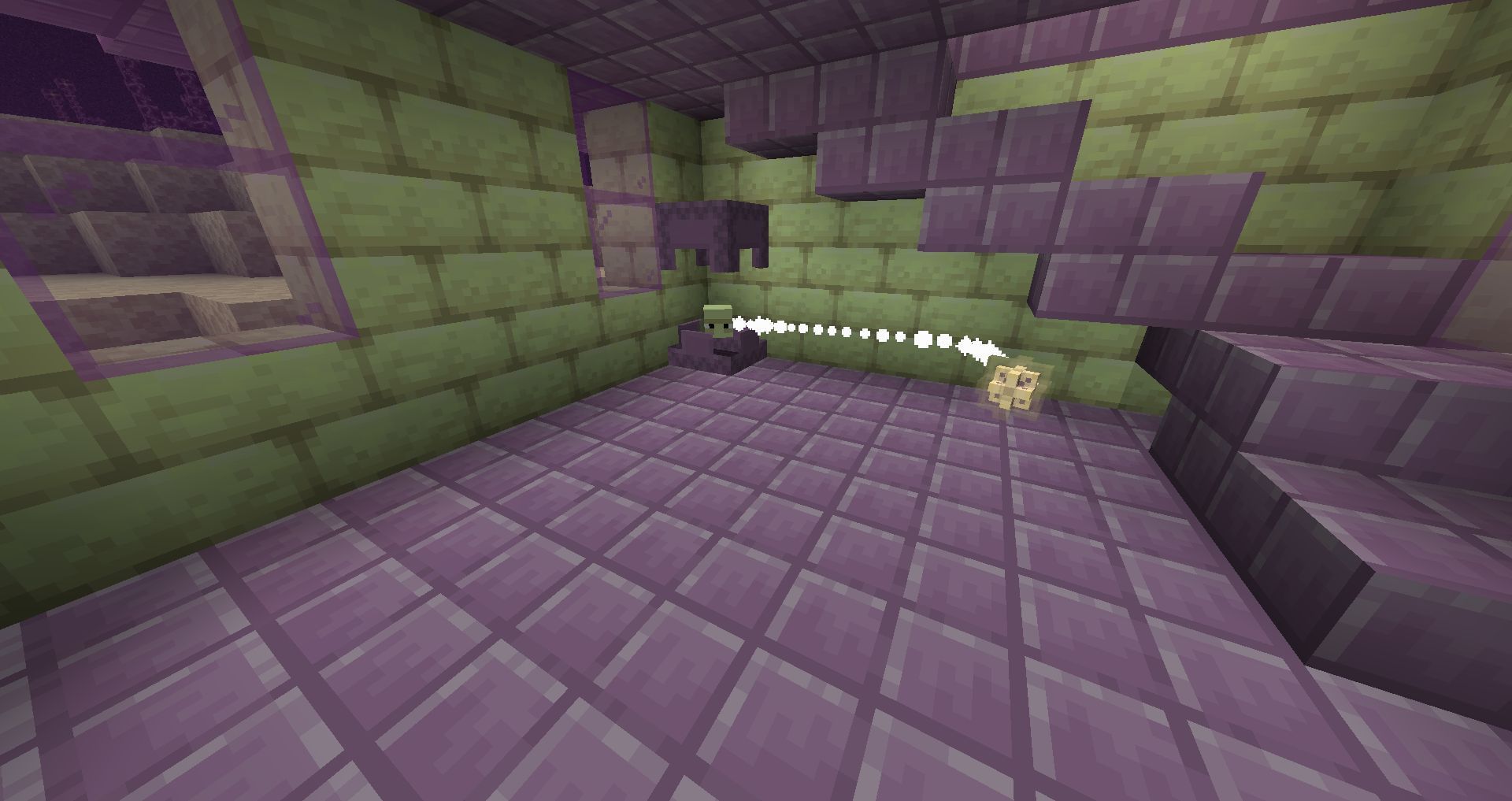 Shulker attacking with bullets (Image via Minecraft)