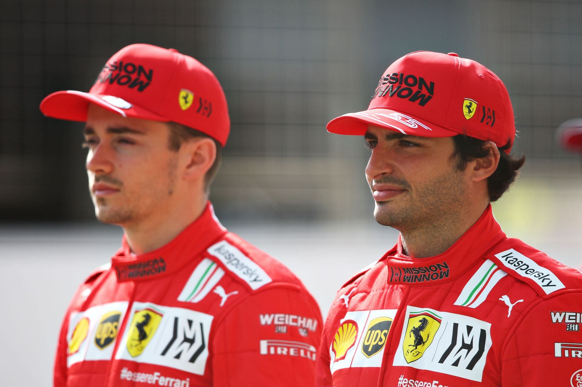 Ferrari&#039;s Charles Leclerc (left) was outshone by teammate Carlos Sainz in 2021 (Photo by Joe Portlock/Getty Images)